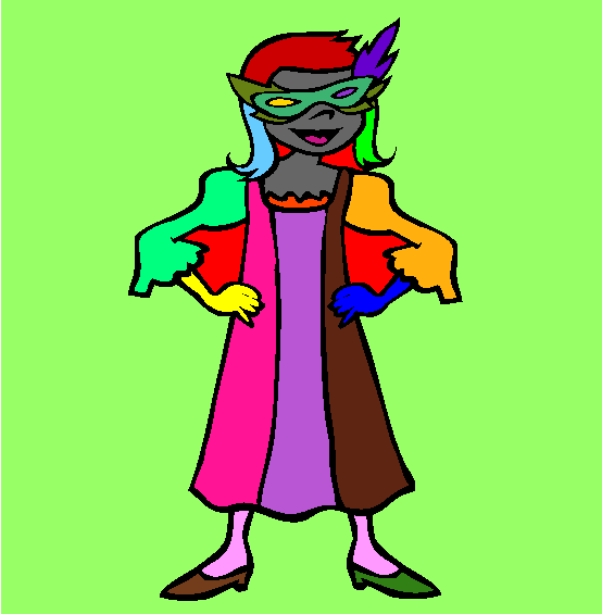 Mardi Gras Queen Coloring Page