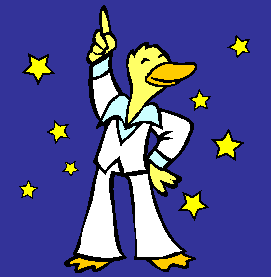 Disco Duck Coloring Page