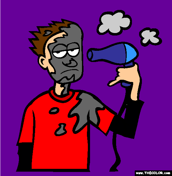 Hair Dryer Powder Coloring Page
