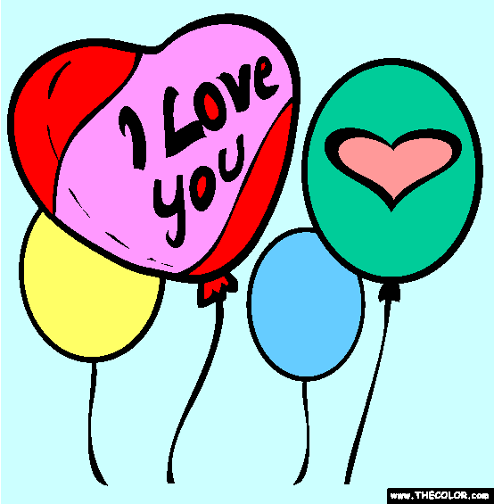 Balloons Coloring Page