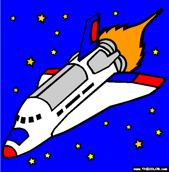 The Space Shuttle Coloring Page