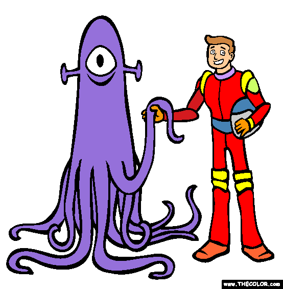 Intergalactic Travel Coloring Page