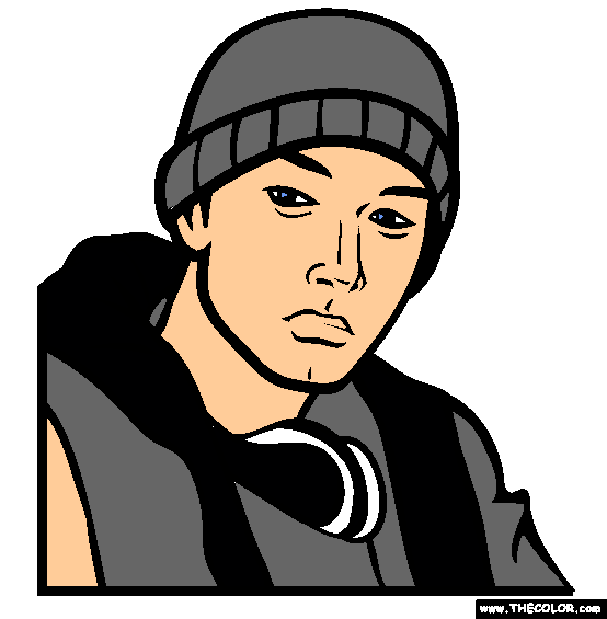 Eminem Marshall Mathers Coloring Page