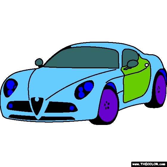 Alfa Romeo 8C Competizione 2007 Coloring Page
