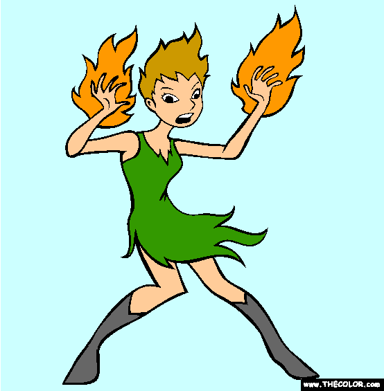 The Flame Coloring Page
