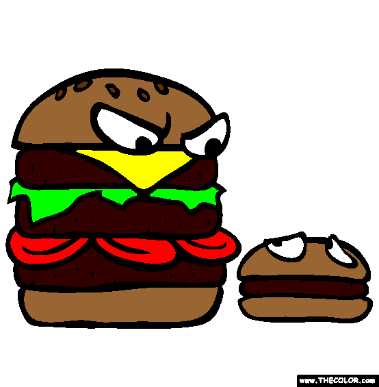 Burgers Coloring Page