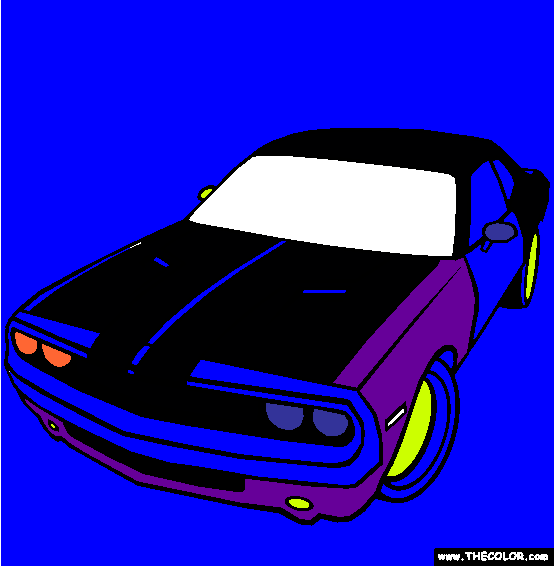 Dodge Challenger Coloring Page