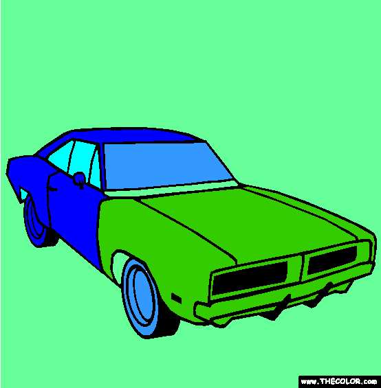 1969 Dodge Challenger Coloring Page