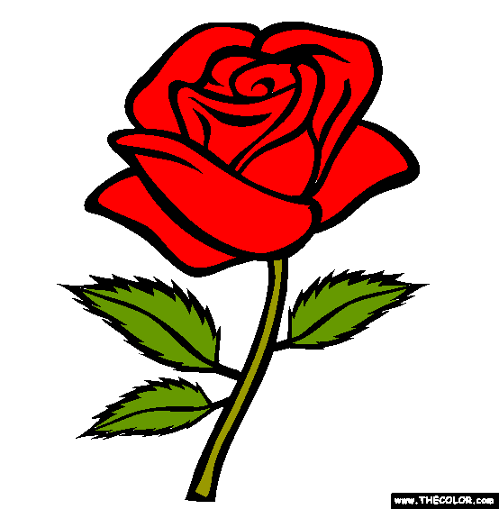 Rose Coloring Page