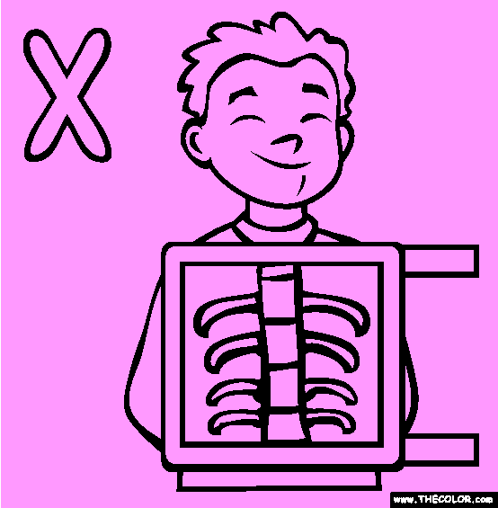 X Coloring Page