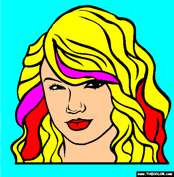 Taylor Alison Swift Coloring Page