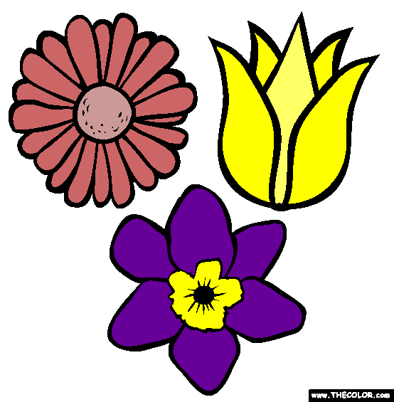 Flowers Coloring Page