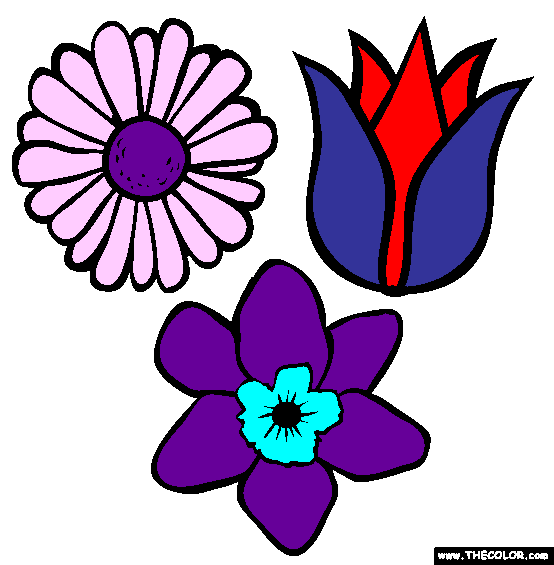 Flowers Coloring Page