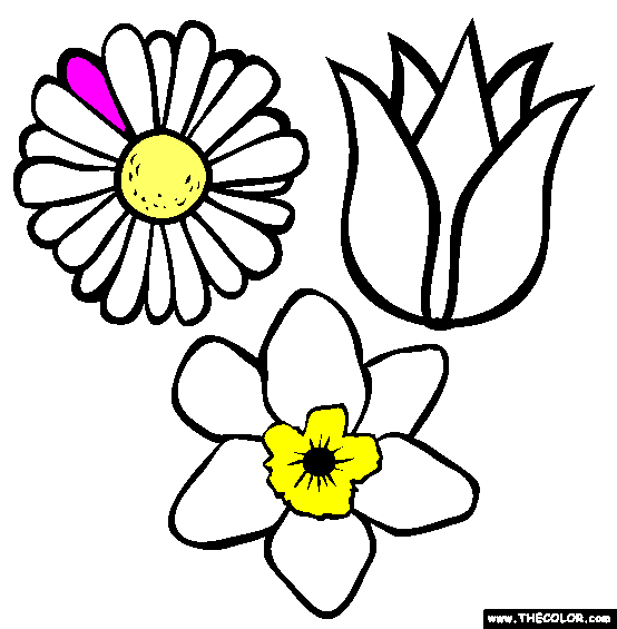 Flowers Coloring Page