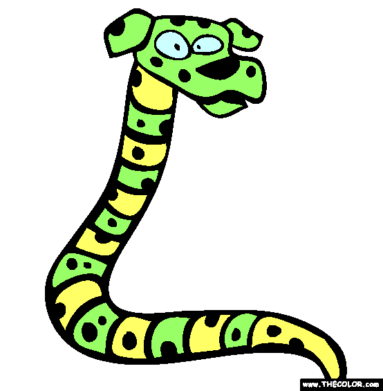 Dalmatian Worm Coloring Page