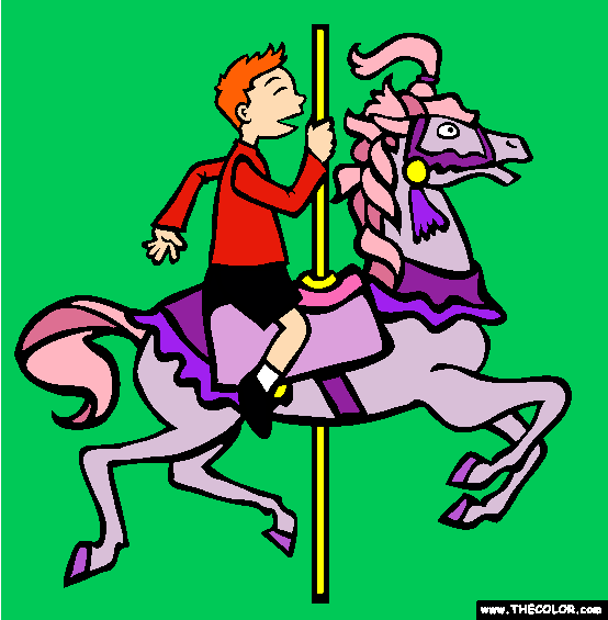 Carousel Coloring Page