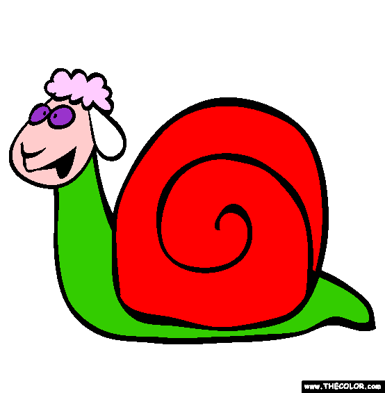 Snail Lamb Coloring Page