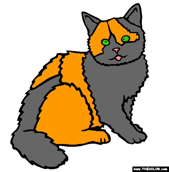 British Shorthair Cat Online Coloring Page