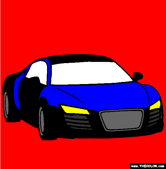 Audi R4 Coloring Page