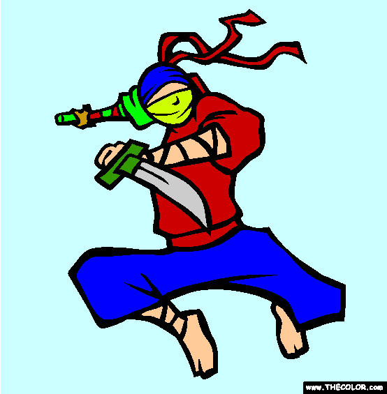 Ninja Nick Coloring Page