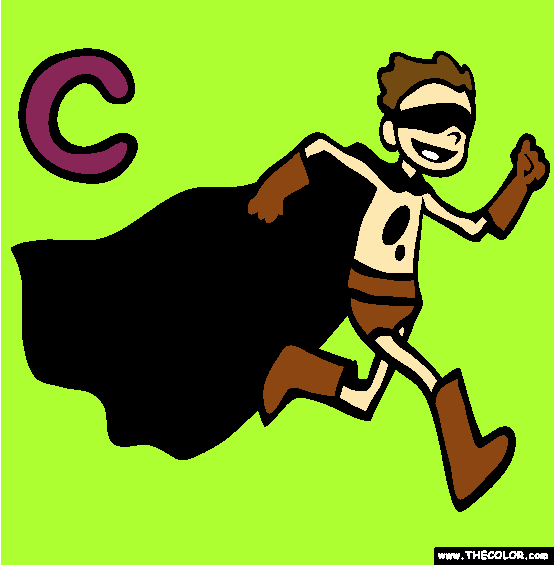 The Letter C Online Alphabet Coloring Page