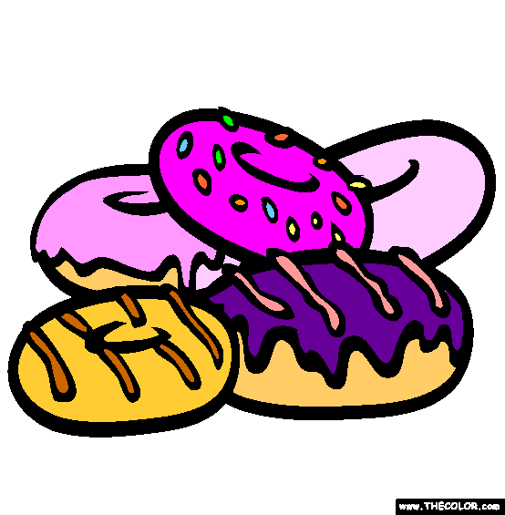Doughnuts Coloring Page