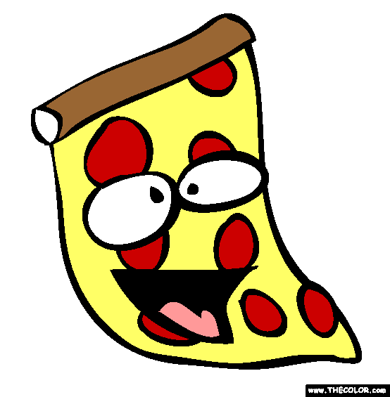 Pizza Coloring Page