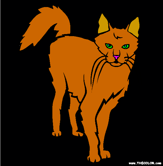 Turkish Angora Breed Cat Online Coloring Page