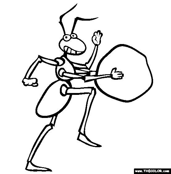 Ant coloring pages