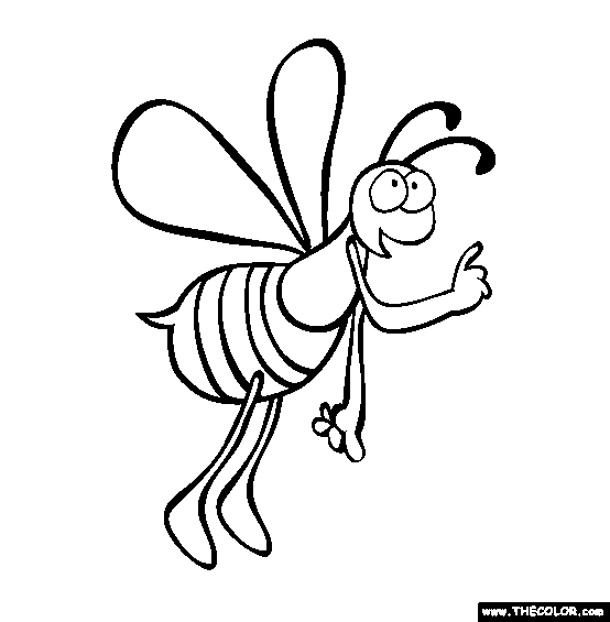 Bee coloring pages