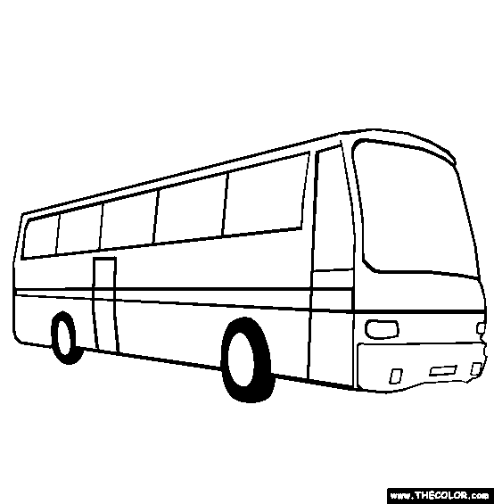 Bus coloring pages