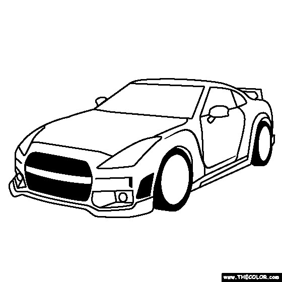 Nissan skyline colouring picture #6