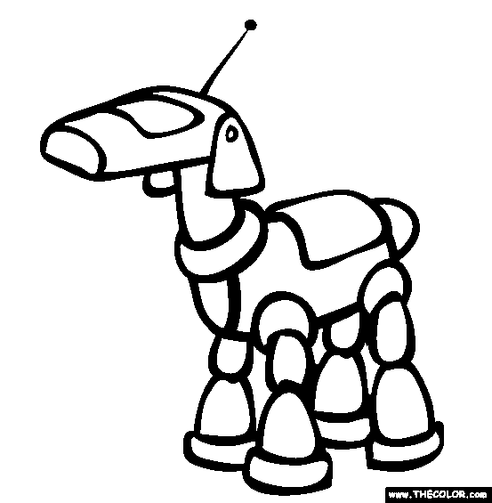 Robo Dog Coloring Page : Coloring page - Home cleaning robot - Dogs are