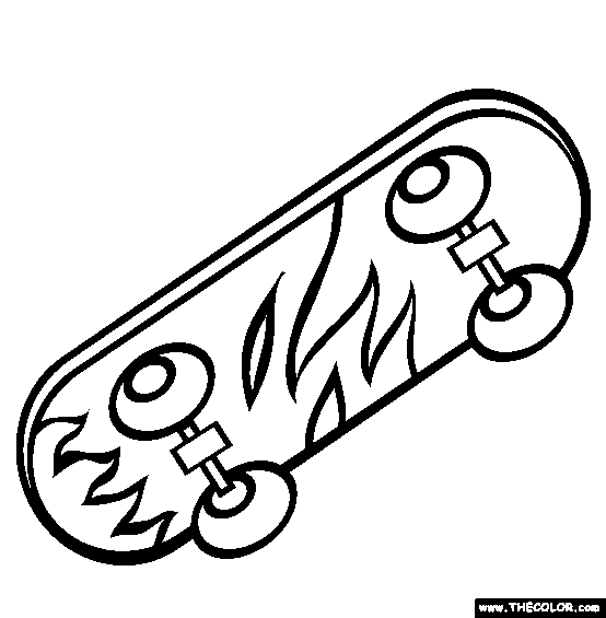 Skateboard Coloring Pages