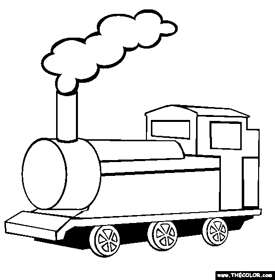 train coloring pages replica