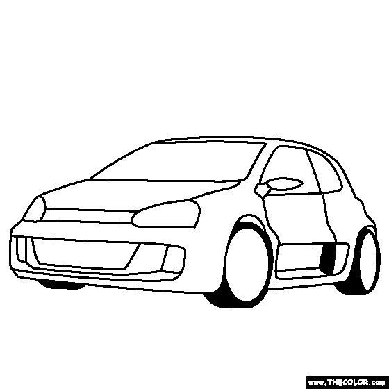 Vw Golf Coloring Page Coloring Pages