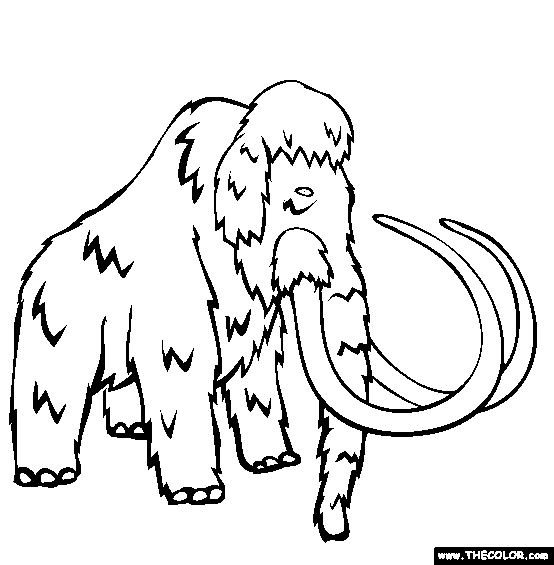 Wooly Mammoth Coloring Page