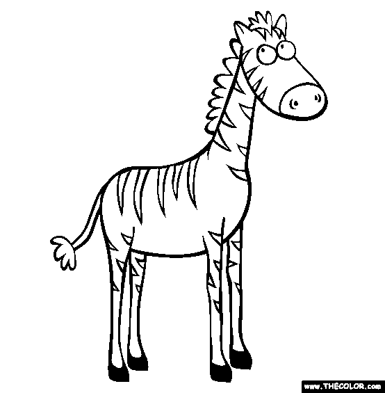 Zebra coloring pages