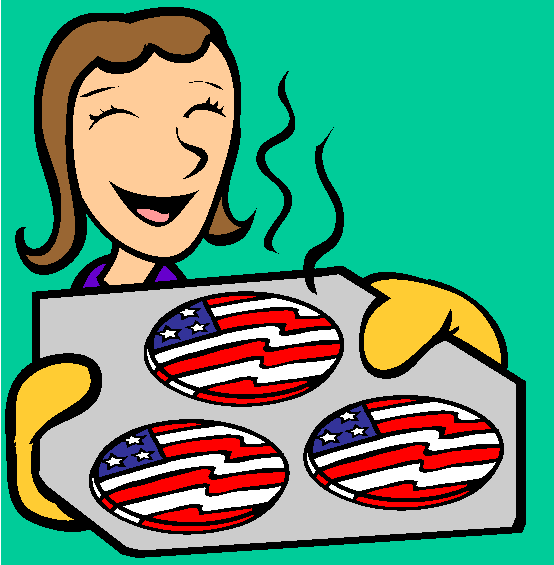 Patriotic Cookies Coloring Page