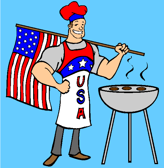 Patriotic BBQ Coloring Page