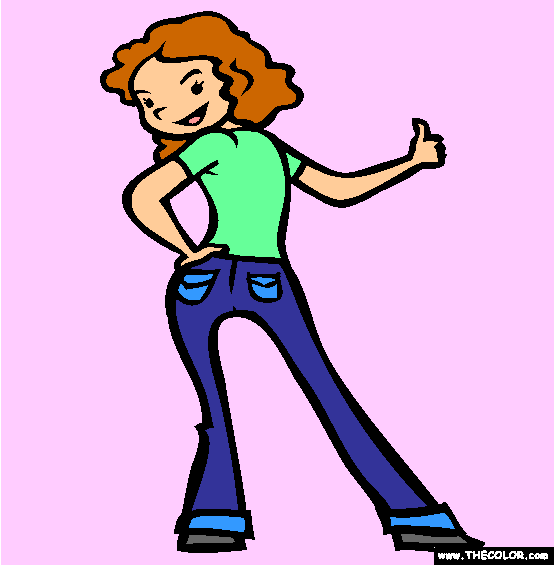 Jeans Coloring Page