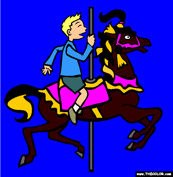 Carousel Coloring Page