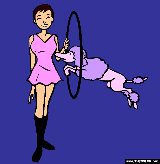 Jumping Hoop Coloring Page