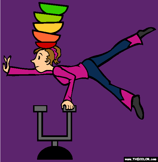 Balancing Act Coloring Page