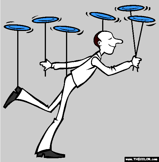 Spinning Plates Coloring Page