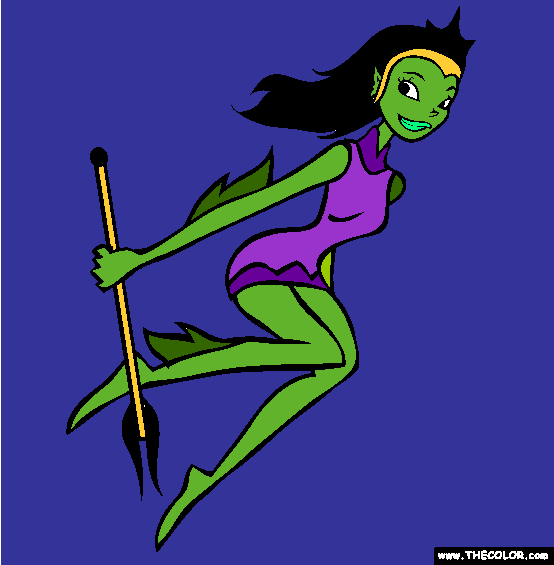 Ocean Girl Coloring Page