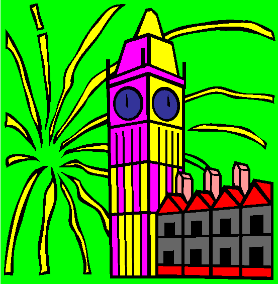 Fireworks Coloring Page