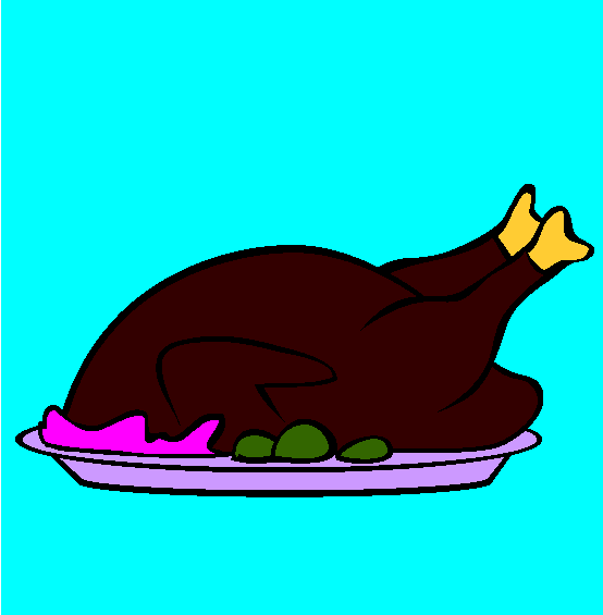 Cooked Thanksgiving Turkey Online Coloring Page