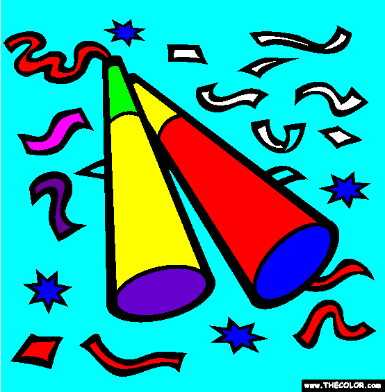 Confetti Coloring Page