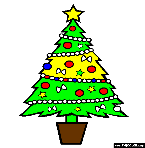 Christmas Tree Coloring Page